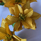 Gold Metallic Poinsettia Bunch