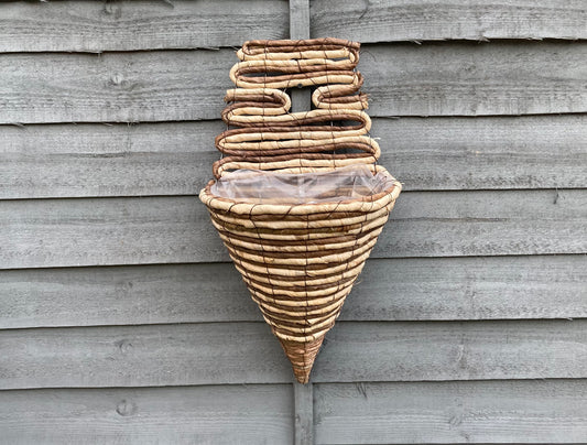 12" Wall Banana Leaf Cone Baskets