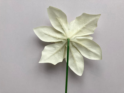 Ivory Poinsettia Pick