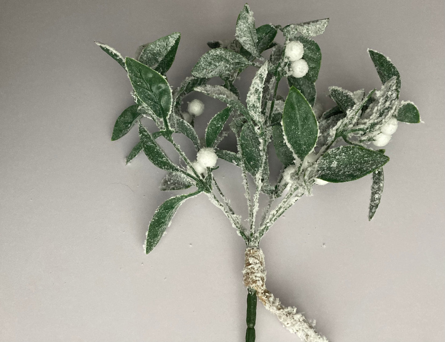 Snowy Hanging Mistletoe Bunch