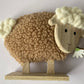 Fluffy Sheep With Wood Stand
