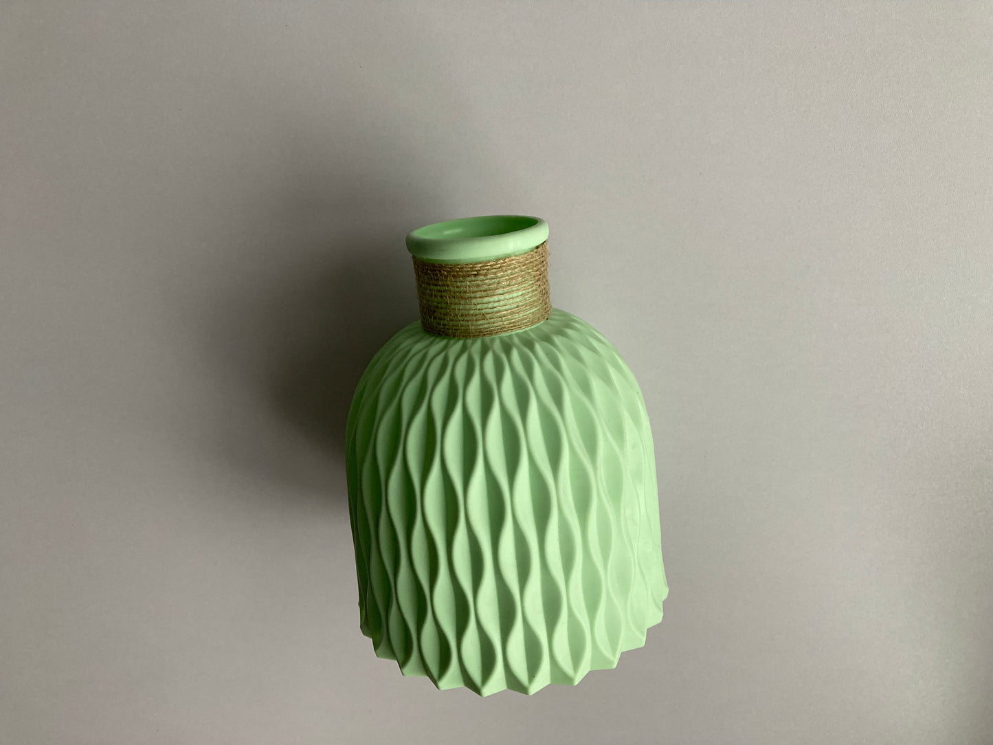 Pastel Green Geometric Vase