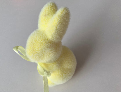 Yellow Flocked Bunny