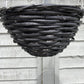 10" Black Rattan Round Hanging Basket