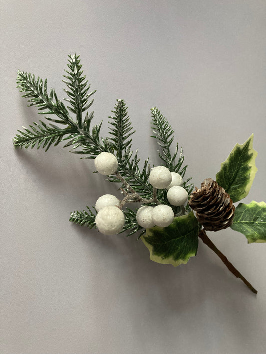 Snow Berry & Pine Cone Pick