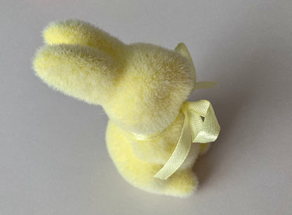 Yellow Flocked Bunny