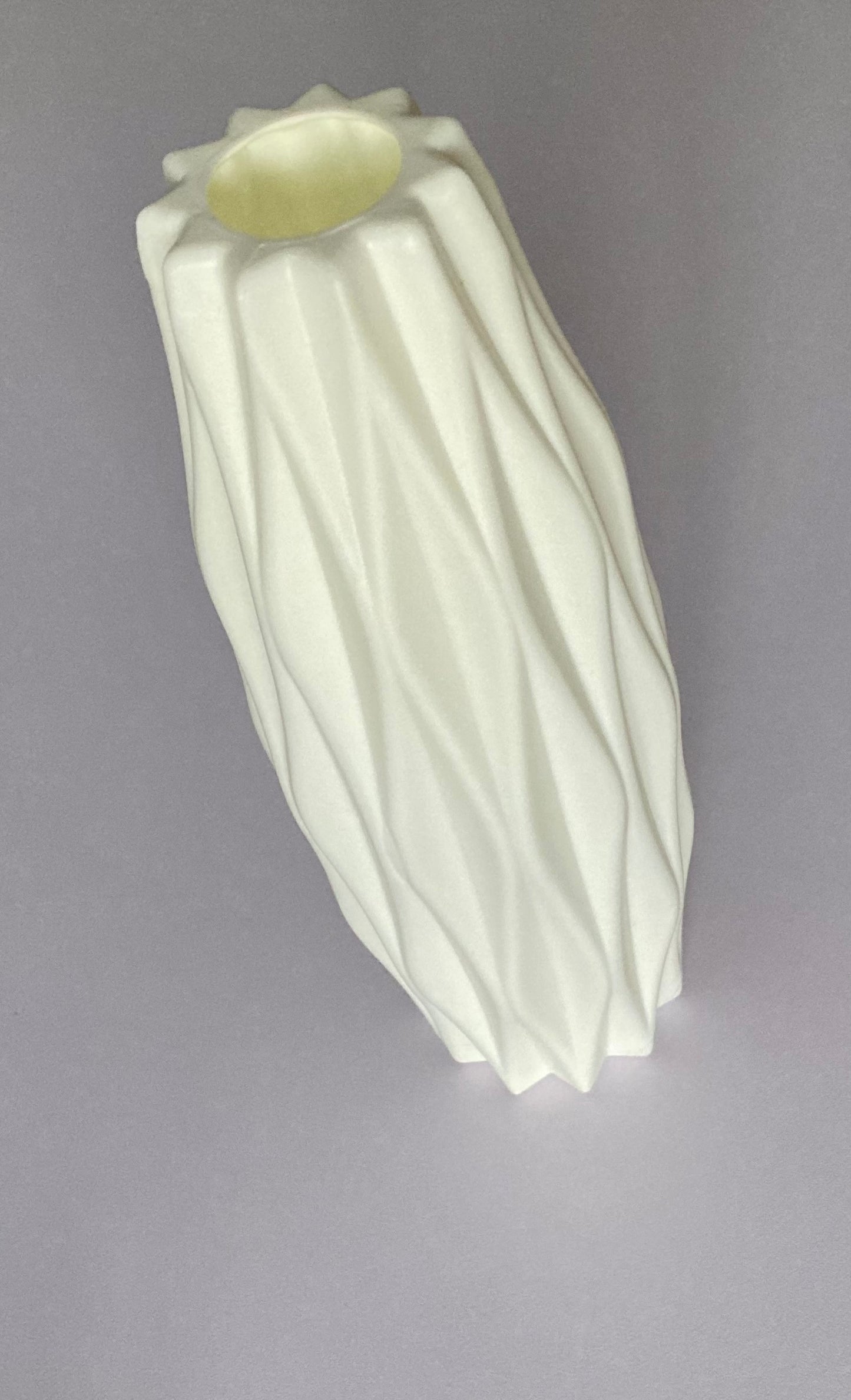 Ivory Tall Geometric Vase