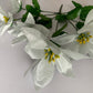 White & Silver Metallic Poinsettia Bunch