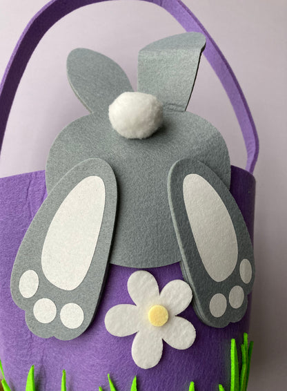 Purple Easter Bunny Basket