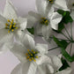 White & Silver Metallic Poinsettia Bunch