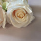 Soft Pink Centred White Rose Bunch