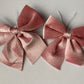2pk Dusky Pink Velvet Bows