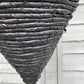 12" Black Banana Leaf Cone Hanging Basket