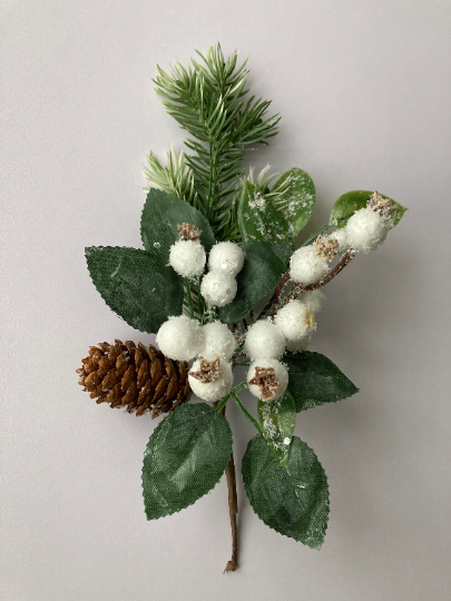 Snowy Berry & Foliage Pick