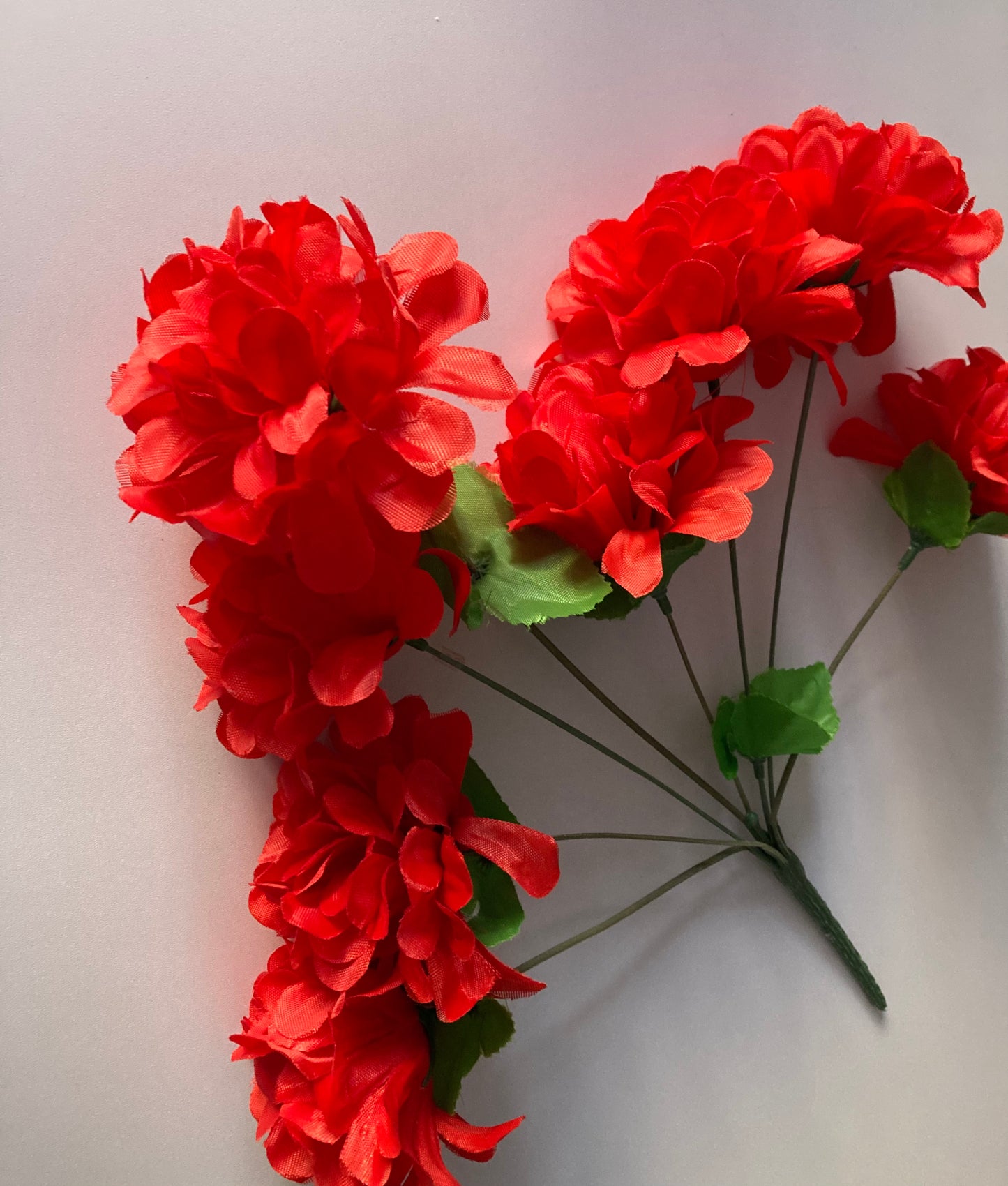 8 Red Chrysanthemum Bunch