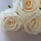 Soft Pink Centred White Rose Bunch