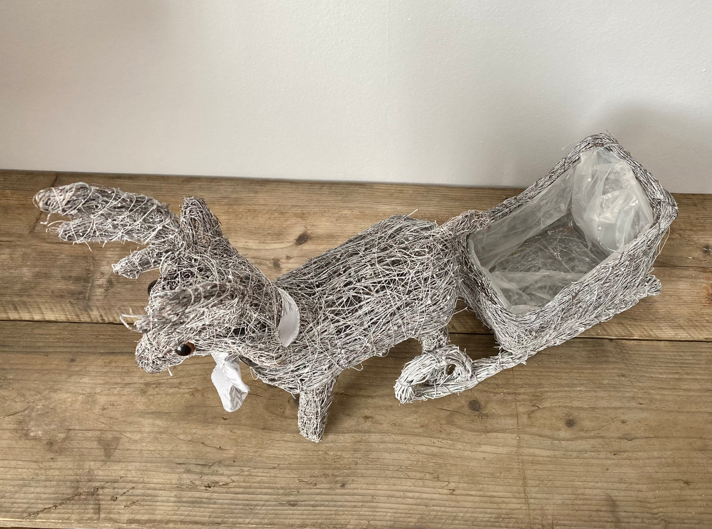 Brushwood Grey Reindeer & Sleigh Planter