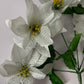 White & Silver Metallic Poinsettia Bunch