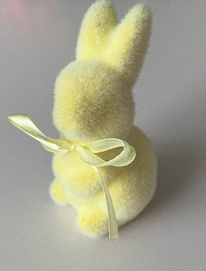 Yellow Flocked Bunny