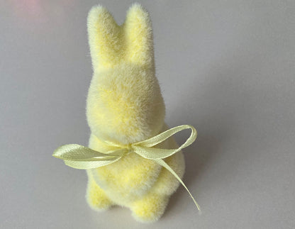 Yellow Flocked Bunny