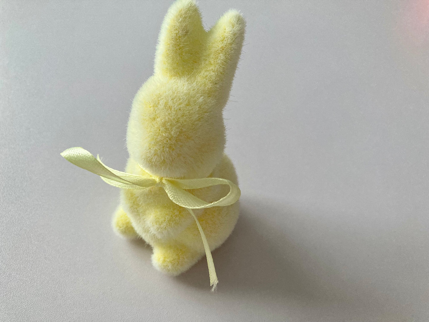 Yellow Flocked Bunny