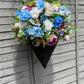 14" Black Rattan Cone Floral Basket