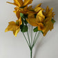 Gold Metallic Poinsettia Bunch