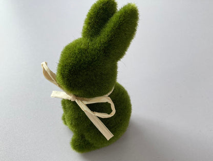 Green Flocked Bunny