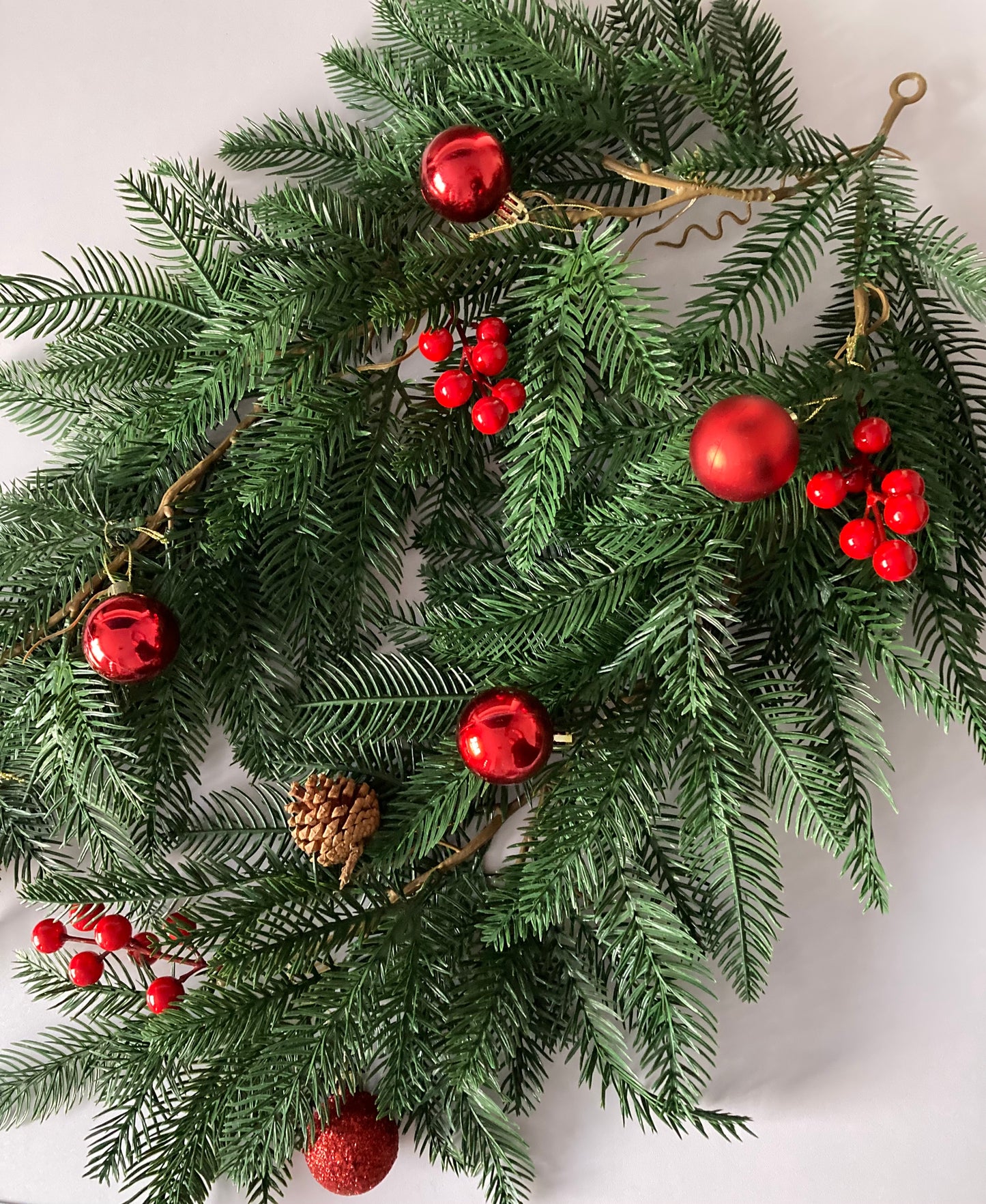 Double Berry, Pinecone & Bauble Trailing Spruce