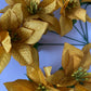 Gold Metallic Poinsettia Bunch