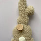 24cm Fluffy Bunny with Wooden Base