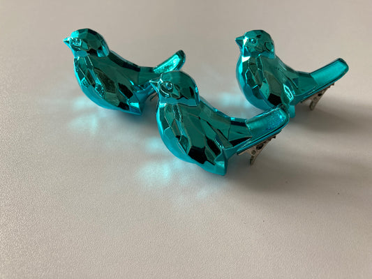 3 Metallic Blue Birds