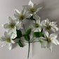 White & Silver Metallic Poinsettia Bunch