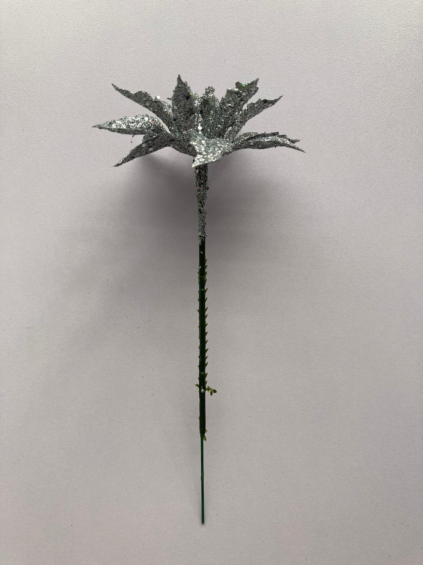 Silver Small Poinsettia Stem