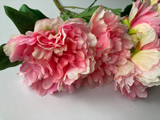 Hot Pink Crinkle Peony Bunch