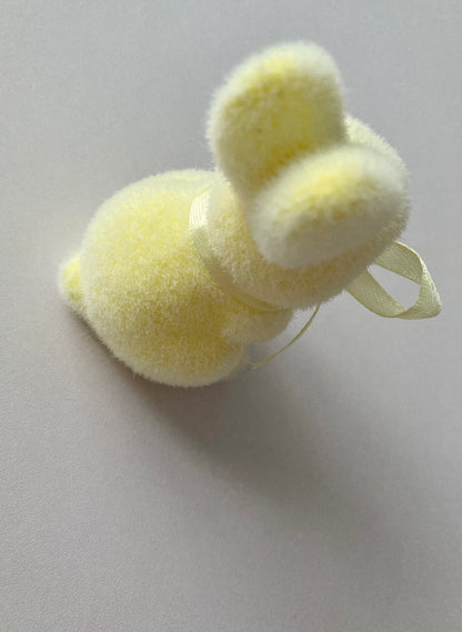 Yellow Flocked Bunny