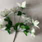 White & Silver Metallic Poinsettia Bunch