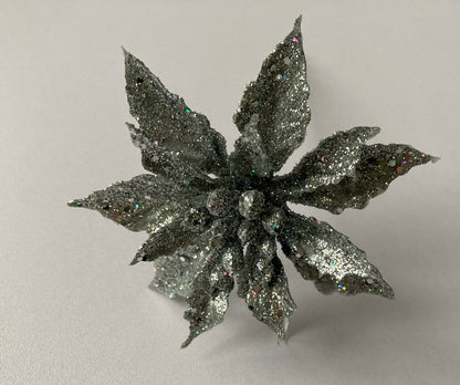 Silver Small Poinsettia Stem