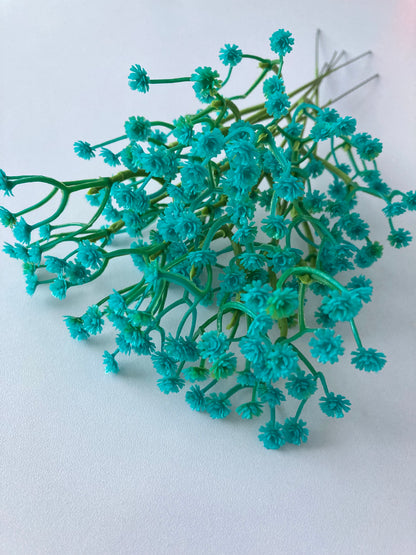 6 Stem Turquoise Gyp Bunch