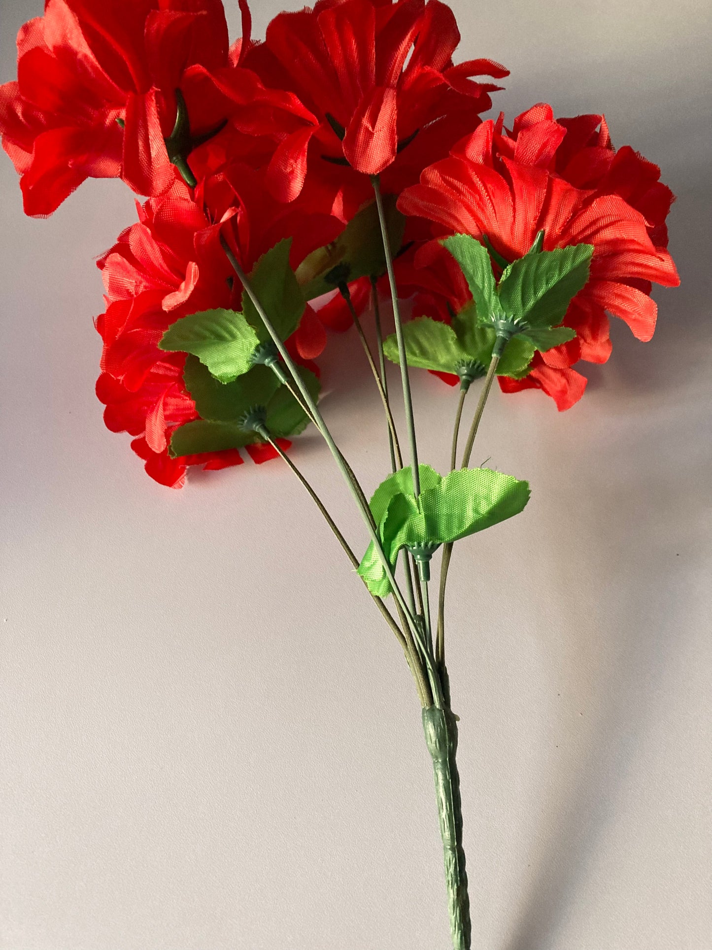 8 Red Chrysanthemum Bunch