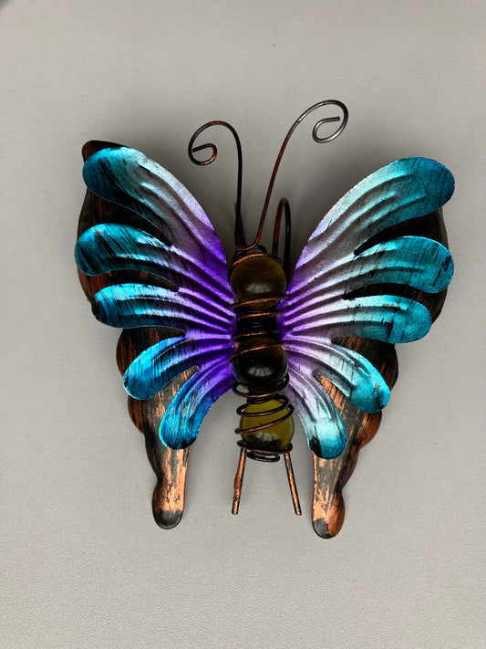 Purple/Blue Metal Butterfly Plant Hanger