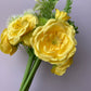 Yellow Camellia & Succulent Bouquet