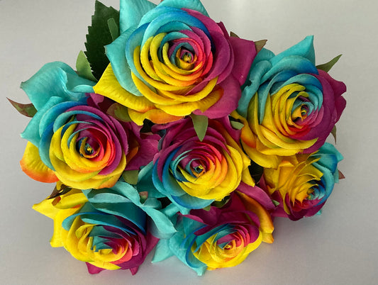 35cm 7 Diamond Rainbow Bunch