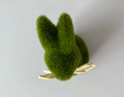 Green Flocked Bunny