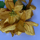 Gold Metallic Poinsettia Bunch