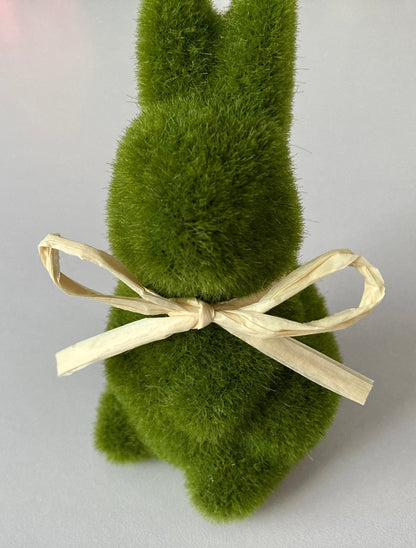 Green Flocked Bunny