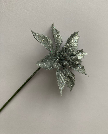 Silver Small Poinsettia Stem