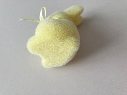 Yellow Flocked Bunny