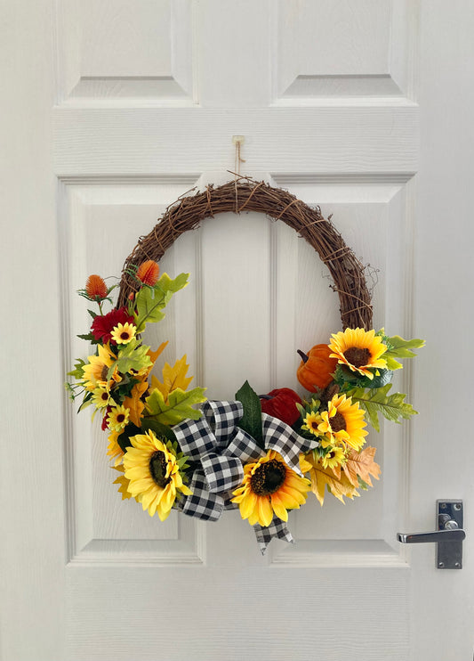 Autumn Sunflower Wreath