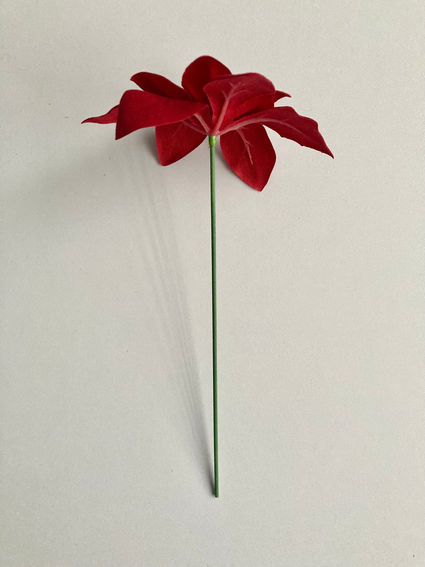 Red Poinsettia Soft Touch Stem